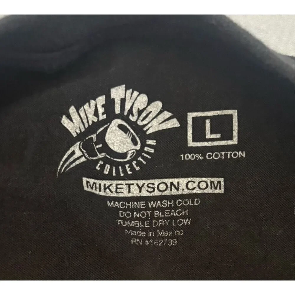 Iron Mike Tyson Boxing Short Sleeve Graphic Pullover T Shirt Mens Size L Black